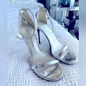 Stuart Weitzman Nudistsong metallic heel